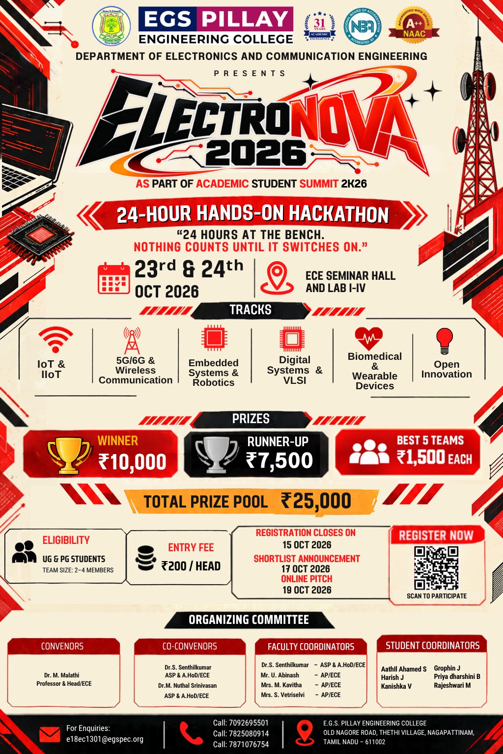 ELECTRONOVA 2026 — 24-HOUR HANDS-ON HACKATHON