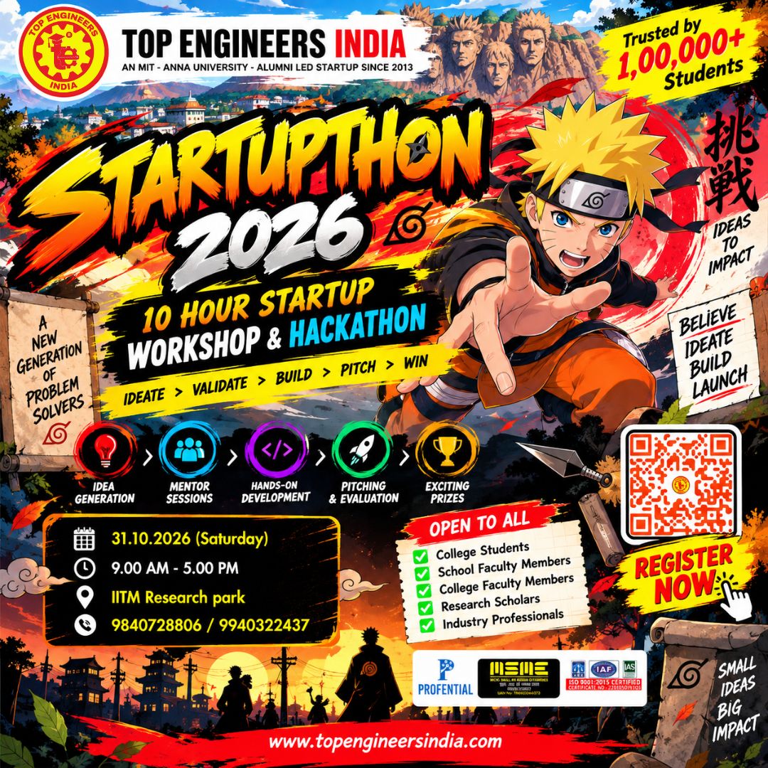 (Startupthon 2026) - 10 Hour Startup Workshop & Hackathon